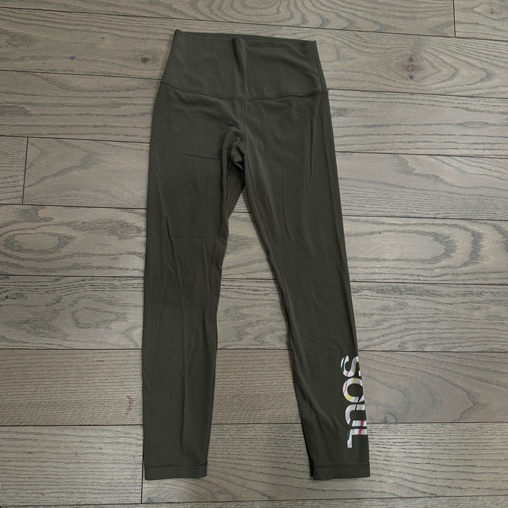 Soulcycle Lululemon Align Leggings - Olive Green - Size 6